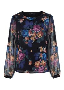 V&eacute;ro Moda VERO MODA, Damen Bluse, Blau / Rosa / Schwarz