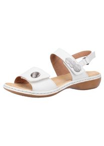 Rieker, Damen Sandalen, Hellbraun / Wei&szlig;