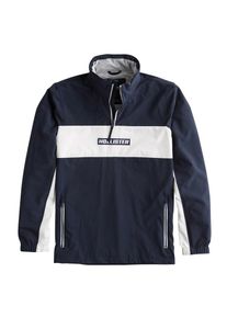Hollister, Herren Jacke 'MESH LINED MOCK NECK WB', Navy / Wei&szlig;
