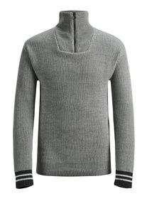 Jack & Jones JACK & JONES, Herren Pullover, Graumeliert / Schwarz / Wei&szlig;