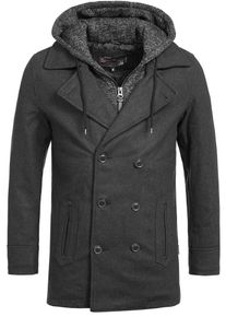 INDICODE JEANS, Herren Wollm&auml;ntel ' Cliff Jacke ', Graumeliert