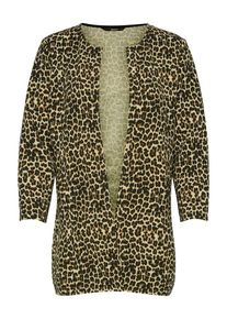 Only, Damen Leoparden Strickjacke, Schwarz