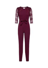 boohoo, Damen Overall 'LACE PANEL', Purpur