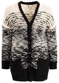 Khujo, Damen Strickjacke ' FARAH ', Mischfarben / Schwarz / Wei&szlig;
