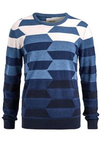 Khujo, Herren Pullover NINO, Blau / Dunkelblau / Wei&szlig;