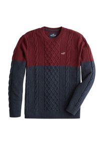 Hollister, Herren Pullover, Navy / Burgunder
