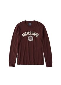 Abercrombie & Fitch Abercrombie & Fitch, Herren Longsleeve 'LS TECH LEGACY FALL 2CC', Burgunder
