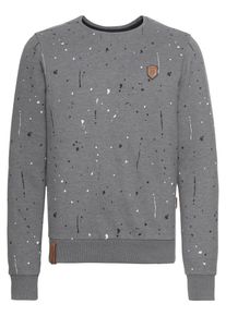 Naketano, Herren Sweatshirt, Graphit / Dunkelgrau / Wei&szlig;