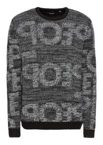 Only & Sons Only & Sons, Herren Pullover 'onsPAL 7 TEXT KNIT', Grau / Schwarz