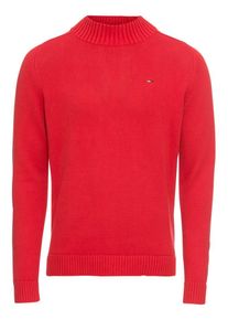 Tommy Jeans, Herren Pullover 'TJM ESSENTIAL MOCK NECK SWEATER', Rot