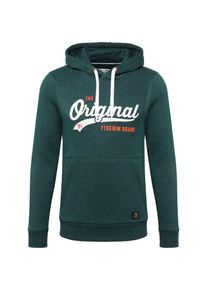 Tom Tailor Denim, Herren Sweatshirt, Tanne / Koralle / Wei&szlig;