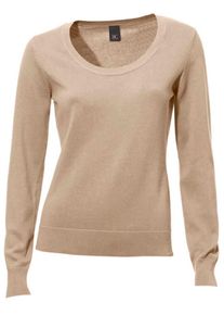 Heine, Damen Rundhals-Pullover, Camel