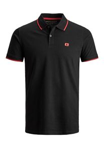 Jack & Jones JACK & JONES, Herren Poloshirt, Hellrot / Schwarz