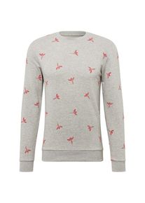 Only & Sons Only & Sons, Herren Sweatshirt 'Bird', Hellgrau / Rot