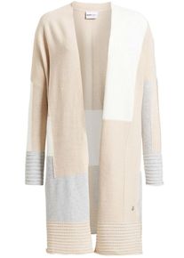 Khujo, Damen Strickjacke 'Treasa', Beige / Hellgrau / Wei&szlig;