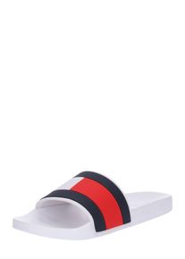 Tommy Hilfiger, Herren Pantolette 'ESSENTIAL FLAG POOL SLIDE', Wei&szlig;