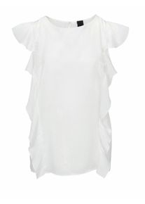 Heine, Damen Bluse mit Volants, Wei&szlig;