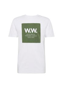 Wood Wood, Herren Shirts 'WW Square T-shirt', Gr&uuml;n / Wei&szlig;