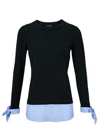 Heine, Damen Pullover, Blau / Schwarz / Wei&szlig;