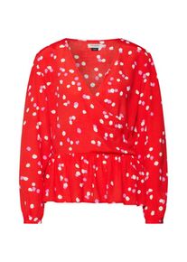 Soaked in Luxury, Damen Bluse 'Margot Blouse LS', Flieder / Rot / Wei&szlig;