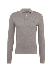 Polo Ralph Lauren, Herren Poloshirt 'LSKCSLIMM2-LONG SLEEVE-KNIT', Dunkelgrau