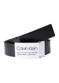 Calvin Klein, Herren G&uuml;rtel '3.5CM INDUSTRIAL PLAQUE BELT', Schwarz