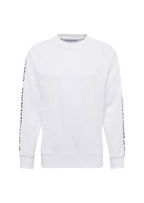 Calvin Klein Jeans, Herren Sweatshirt 'INSTIT SIDE STRIPE CREW NECK', Schwarz / Wei&szlig;