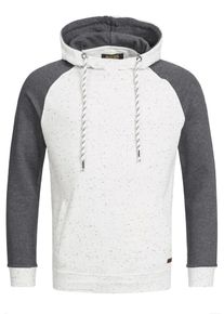 INDICODE JEANS, Herren Sweatshirt 'Ilyes', Anthrazit / Wei&szlig;