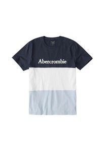 Abercrombie & Fitch Abercrombie & Fitch, Herren Shirt 'SS LEGACY COLOR', Navy / Wei&szlig;