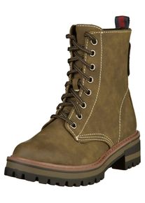 s.Oliver RED LABEL, Damen Stiefelette, Braun / Oliv