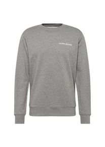 Calvin Klein Jeans, Herren Sweatshirt 'INSTITUTIONAL BACK LOGO REG CN', Grau / Wei&szlig;