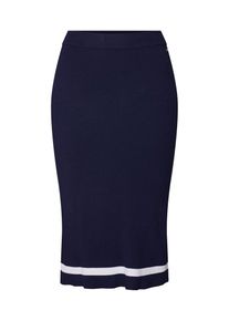 Tom Tailor Denim, Damen Rock 'knitted tube skirt', Creme / Dunkelblau