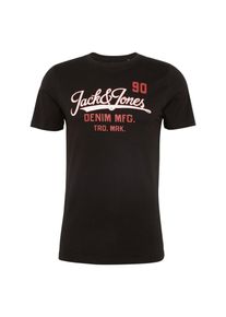 Jack & Jones JACK & JONES, Herren T-Shirt 'JJELOGO TEE SS CREW NECK TWO', Rot / Schwarz / Wei&szlig;