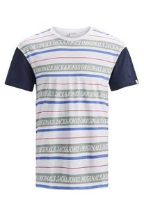 Jack & Jones JACK & JONES, Herren T-Shirt, Blau / Wei&szlig;