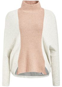 Khujo, Damen Pullover 'SATOKO', Puder / Wei&szlig;