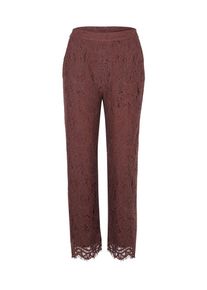 STUDIO By ONLY, Damen Spitzenhose 'Stunew Estee', Kastanienbraun
