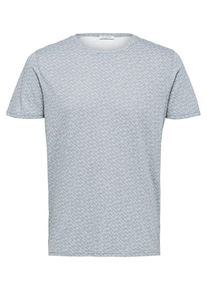 Selected Homme, Herren T-Shirt, Hellblau / Wei&szlig;