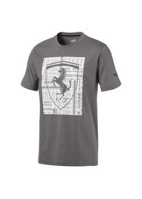 Puma, Herren T-Shirt 'Ferrari', Greige / Wei&szlig;