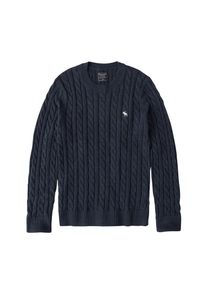 Abercrombie & Fitch Abercrombie & Fitch, Herren Pullover 'ICON CABLE CREW', Navy
