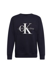 Calvin Klein Jeans, Herren Sweatshirt 'Core Monogram Logo Sweatshirt', Nachtblau / Wei&szlig;