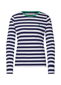 Polo Ralph Lauren, Damen Shirt 'LS T W PP-LONG SLEEVE-KNIT', Navy / Wei&szlig;