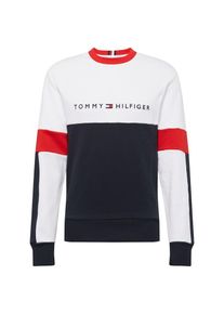 Tommy Hilfiger, Herren Sweatshirt 'RELAXED STRIPE SWEATSHIRT', Rot / Schwarz / Wei&szlig;