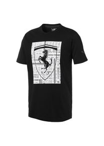 Puma, Herren T-Shirt 'Ferrari', Schwarz / Wei&szlig;