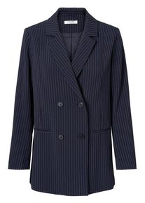 Pieces, Damen Blazer, Kobaltblau / Wei&szlig;