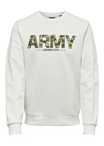 Only & Sons Only & Sons, Herren Sweatshirt, Wei&szlig;