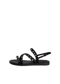 Pieces, Damen Sandalen, Schwarz / Silber
