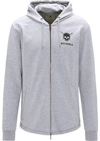 TUFFSKULL, Herren Sweatjacke, Graumeliert / Schwarz
