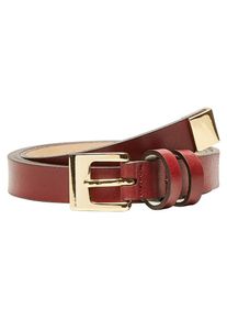 Selected Femme, Damen Leder G&uuml;rtel, Gold / Rot