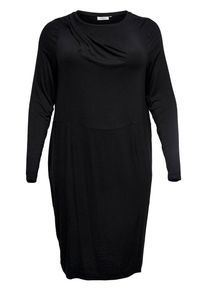 Only, Damen Curvy long sleeved Strickkleid, Schwarz