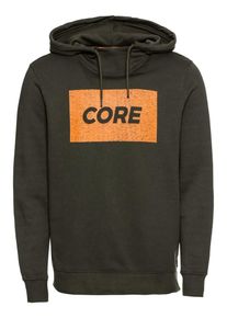 Jack & Jones JACK & JONES, Herren Sweatshirt 'JCOVINCENT', Dunkelgr&uuml;n / Orange